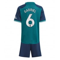 Arsenal Gabriel Magalhaes #6 Tredje Tröja Barn 2023-24 Kortärmad (+ Korta byxor)
